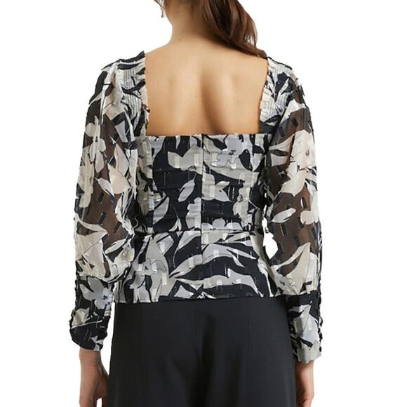 NWT FRENCH CONNECTION Ally Dinah Sweetheart Neck Top Sz 6 Rosebloom - Picture 9 of 9